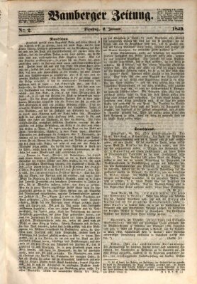 Bamberger Zeitung Dienstag 2. Januar 1849