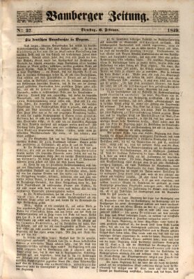 Bamberger Zeitung Dienstag 6. Februar 1849