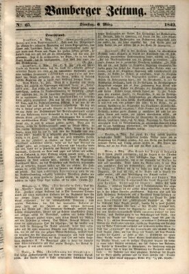 Bamberger Zeitung Dienstag 6. März 1849