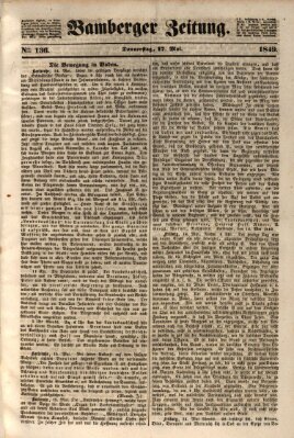 Bamberger Zeitung Donnerstag 17. Mai 1849
