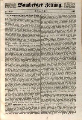 Bamberger Zeitung Freitag 8. Juni 1849
