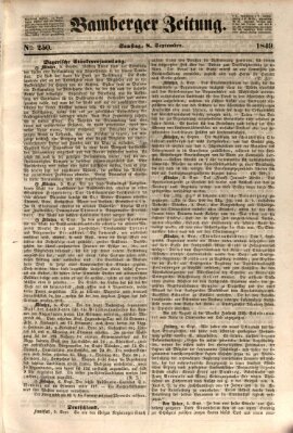 Bamberger Zeitung Samstag 8. September 1849