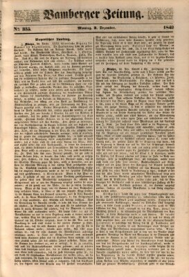 Bamberger Zeitung Montag 3. Dezember 1849