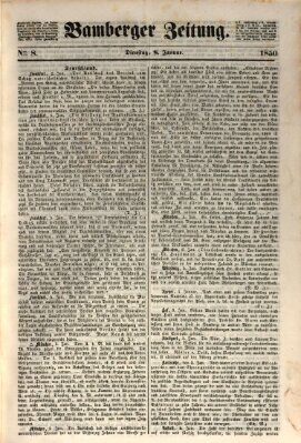 Bamberger Zeitung Dienstag 8. Januar 1850