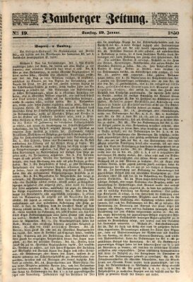 Bamberger Zeitung Samstag 19. Januar 1850