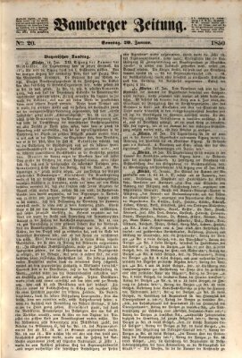 Bamberger Zeitung Sonntag 20. Januar 1850