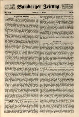 Bamberger Zeitung Montag 4. März 1850