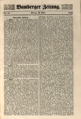 Bamberger Zeitung Montag 18. März 1850