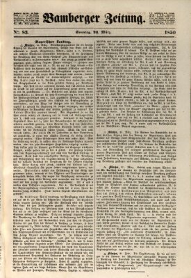 Bamberger Zeitung Sonntag 24. März 1850