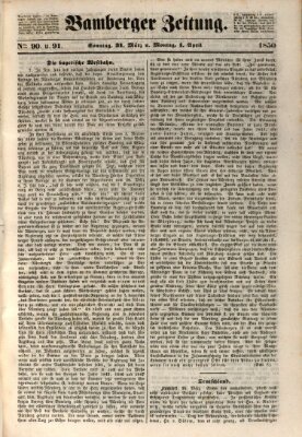 Bamberger Zeitung Sonntag 31. März 1850