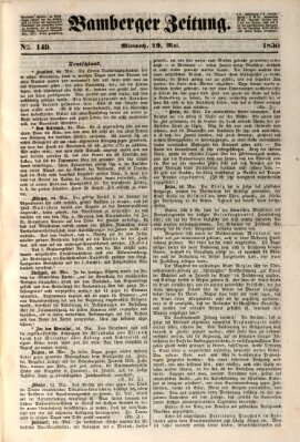 Bamberger Zeitung Mittwoch 29. Mai 1850