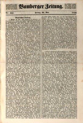 Bamberger Zeitung Freitag 31. Mai 1850
