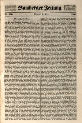 Bamberger Zeitung Mittwoch 5. Juni 1850