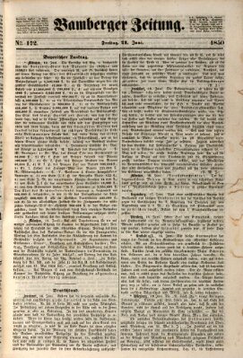Bamberger Zeitung Freitag 21. Juni 1850