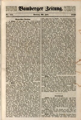 Bamberger Zeitung Sonntag 30. Juni 1850