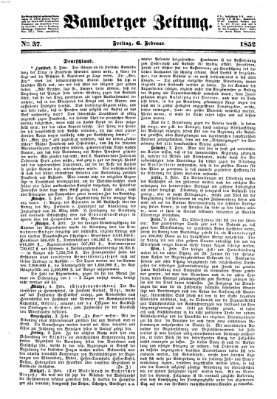Bamberger Zeitung Freitag 6. Februar 1852