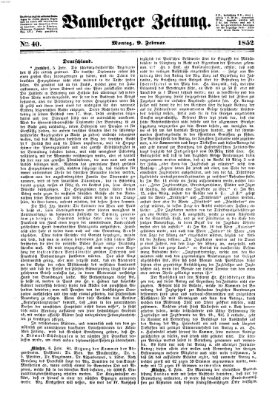 Bamberger Zeitung Montag 9. Februar 1852