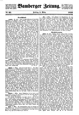 Bamberger Zeitung Freitag 5. März 1852