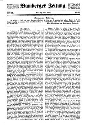 Bamberger Zeitung Montag 22. März 1852