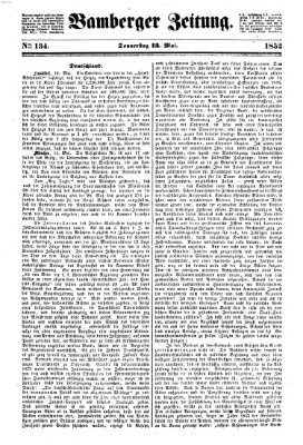 Bamberger Zeitung Donnerstag 13. Mai 1852