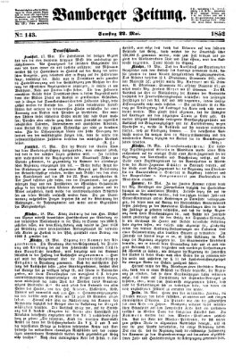 Bamberger Zeitung Samstag 22. Mai 1852