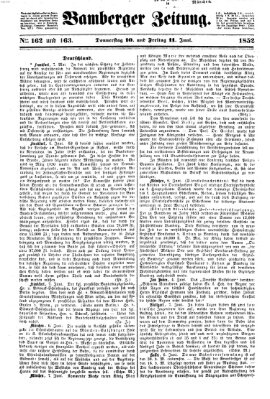 Bamberger Zeitung Donnerstag 10. Juni 1852