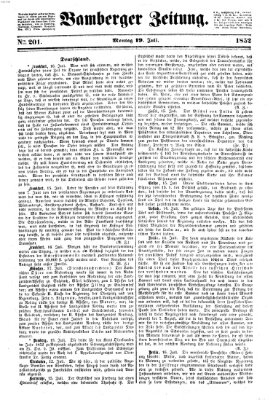 Bamberger Zeitung Montag 19. Juli 1852