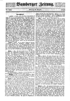 Bamberger Zeitung Montag 9. August 1852