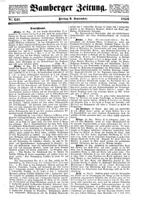Bamberger Zeitung Freitag 3. September 1852