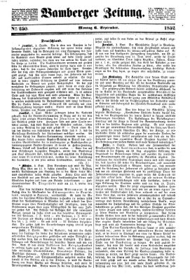 Bamberger Zeitung Montag 6. September 1852