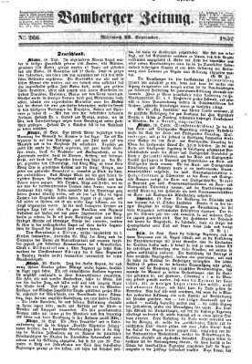Bamberger Zeitung Mittwoch 22. September 1852