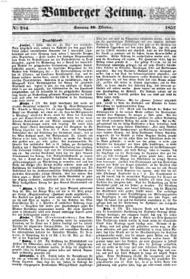 Bamberger Zeitung Sonntag 10. Oktober 1852