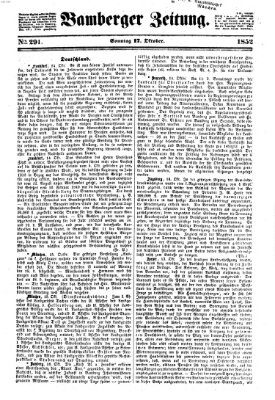 Bamberger Zeitung Sonntag 17. Oktober 1852