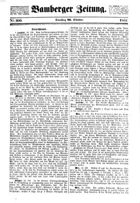 Bamberger Zeitung Dienstag 26. Oktober 1852
