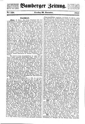 Bamberger Zeitung Dienstag 23. November 1852