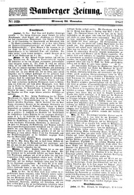 Bamberger Zeitung Mittwoch 24. November 1852