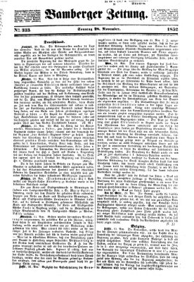 Bamberger Zeitung Sonntag 28. November 1852