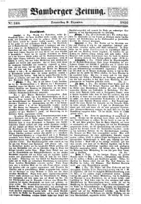 Bamberger Zeitung Donnerstag 9. Dezember 1852