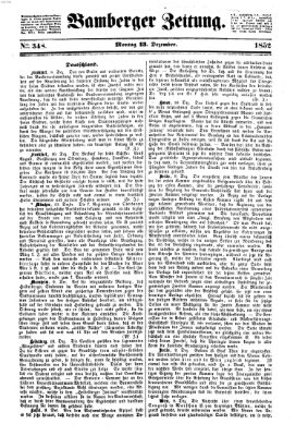 Bamberger Zeitung Montag 13. Dezember 1852