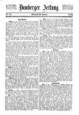 Bamberger Zeitung Mittwoch 12. Januar 1853