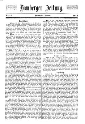 Bamberger Zeitung Freitag 14. Januar 1853