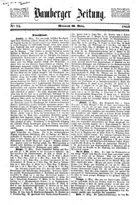 Bamberger Zeitung Mittwoch 16. März 1853