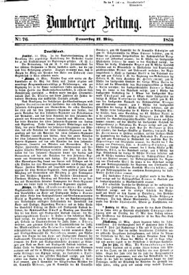 Bamberger Zeitung Donnerstag 17. März 1853