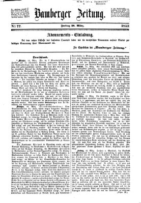 Bamberger Zeitung Freitag 18. März 1853