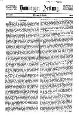 Bamberger Zeitung Montag 11. April 1853