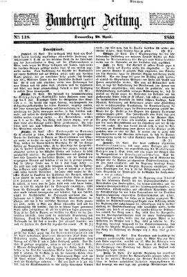 Bamberger Zeitung Donnerstag 28. April 1853