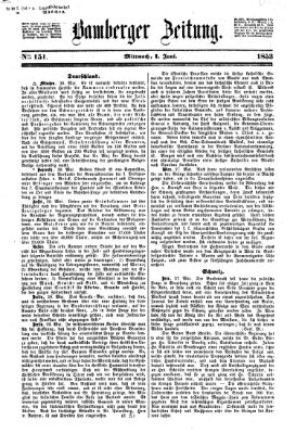 Bamberger Zeitung Mittwoch 1. Juni 1853