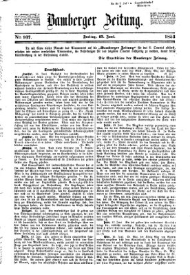 Bamberger Zeitung Freitag 17. Juni 1853