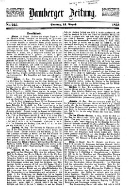 Bamberger Zeitung Sonntag 14. August 1853