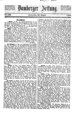 Bamberger Zeitung Donnerstag 25. August 1853